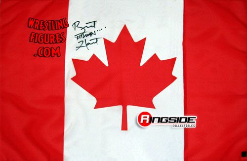 Bret Hart - Autographed Canadian Flag