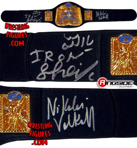 Iron Sheik & Nikolai Volkoff - Autographed Replica Tag Team Championship