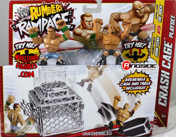 The Rock & John Cena w/ Crash Cage Playset - WWE Rumblers Rampage