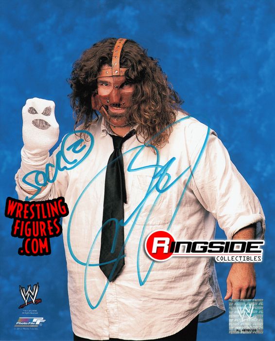 Mankind (Blue - Socko) - Autographed Photo